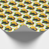Grafik Illustration Toucan Tropical Birds Geschenkpapier (Ecke)