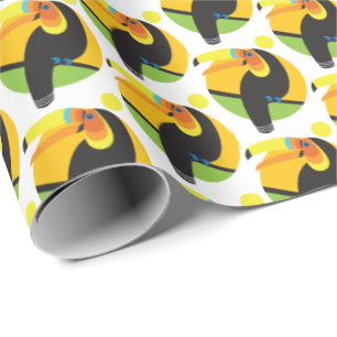 Grafik Illustration Toucan Tropical Birds Geschenkpapier