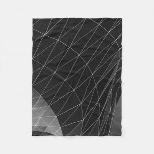 Grafik in Schwarzweiß Fleecedecke