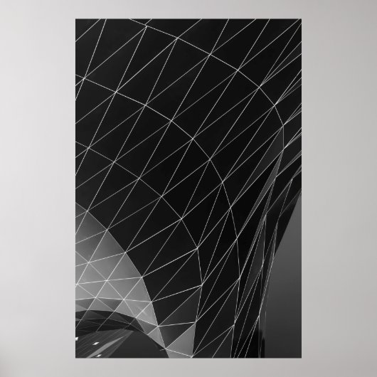 Grafik in Schwarzweiß Poster (Vorne)