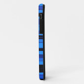 Grafik-Kunst in Blau und Schwarz Case-Mate iPhone Hülle (Hinten/Links)