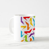 Grafik mit Damenschuhen Kaffeetasse (Vorderseite Links)
