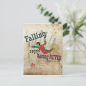 Grafik mit motivierend Botschaft: Skydiving Postkarte (Stehend Vorderseite)