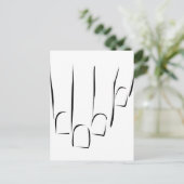 Grafik mit Nagelpflege oder Maniküre Postkarte (Stehend Vorderseite)
