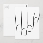 Grafik mit Nagelpflege oder Maniküre Postkarte (Vorne/Hinten)