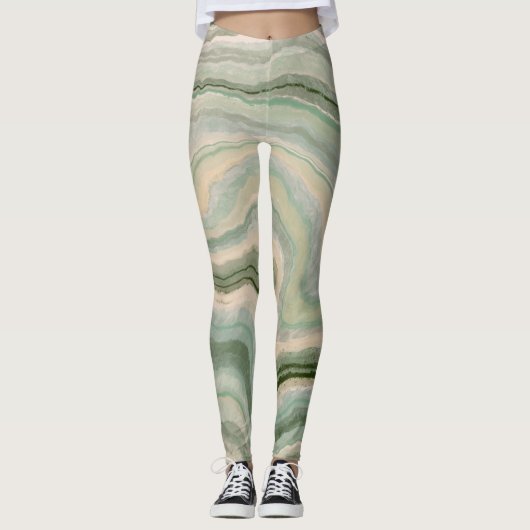 Grafik-Multiprint-Leggings aus Marmorstein Leggings (Vorderseite)