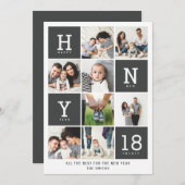 GRAFIK NEUJAHR FEIERTAGSKARTE (Vorne/Hinten)