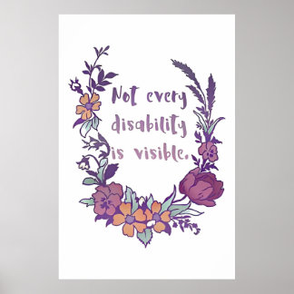 Grafik nicht alle Behinderungen sind sichtbar Post Poster