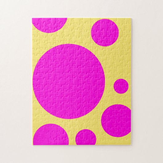 GRAFIK PATTERPINK POLKA DOT YELLOW PUZZLE (Vertikal)