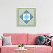 Grafik-Quadrate Canvas Print Leinwanddruck (Insitu (Wohnzimmer))