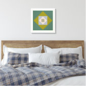 Grafik-Quadrate Canvas Print Leinwanddruck (Insitu (Schlafzimmer))