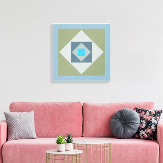 Grafik-Quadrate Canvas Print Leinwanddruck (Insitu (Wohnzimmer))