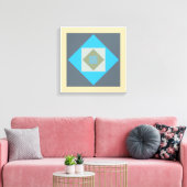 Grafik-Quadrate Canvas Print Leinwanddruck (Insitu (Wohnzimmer))