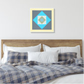 Grafik-Quadrate Canvas Print Leinwanddruck (Insitu (Schlafzimmer))