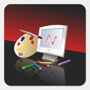 Grafik Quadratischer Aufkleber