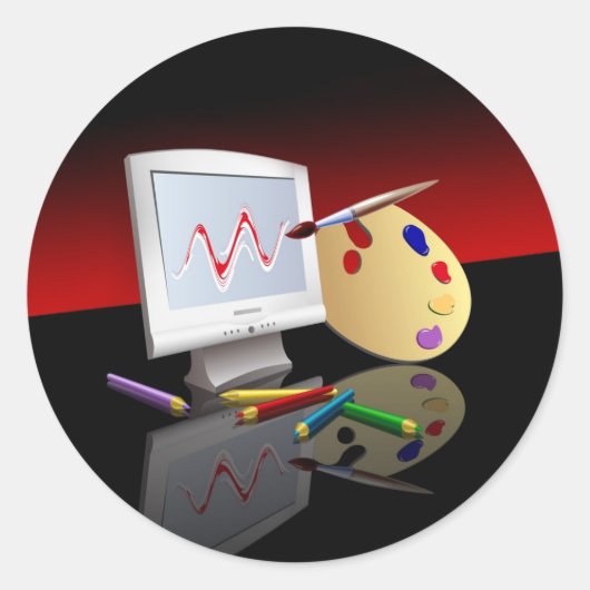 Grafik Runder Aufkleber (Vorderseite)