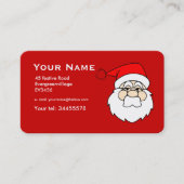 Grafik Santa in rot Visitenkarte (Vorderseite)