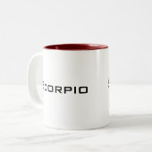 Grafik-Skorpio-Skorpion Zweifarbige Tasse (Vorderseite Links)