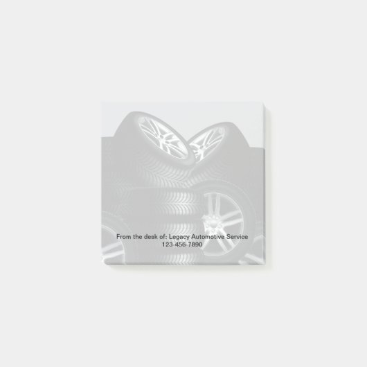 Grafik-Sticky-Notepad für das Thema Automotive Post-it Klebezettel (Vorderseite)