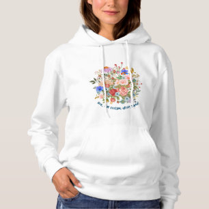 Grafik-T - Shirt für Blumen und Slogan