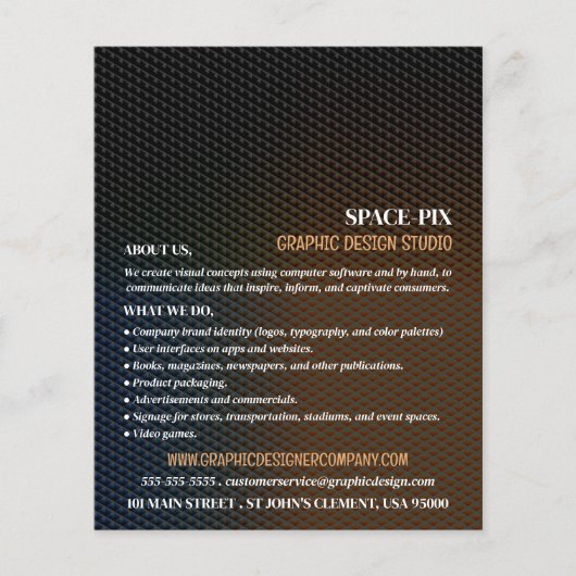 Grafik-Textur, Grafik-Designer-Werbung Flyer (Vorne)