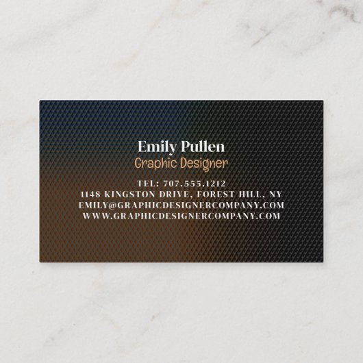 Grafik-Textur, Grafikdesigner Visitenkarte (Rückseite)