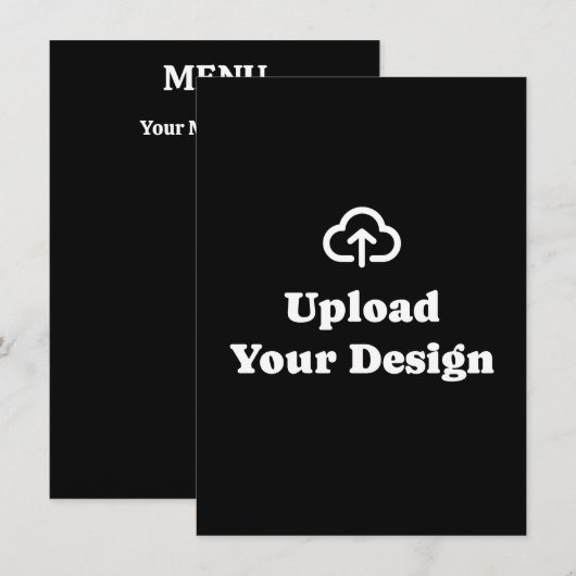 Grafik- und Textdesign Menükarte (Vorne/Hinten)