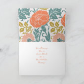 Grafik-Vintage Blume - Art & Text Dankeskarte (Innenseite)