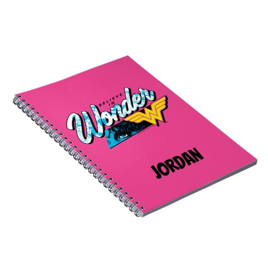 Grafik von Retro 80er "Glaube an Wunder" Notizblock (Rechte Seite)