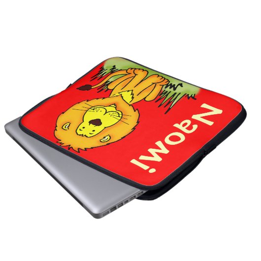 Grafik-Vorname Rot Kinder Notebook-Gehäuse Laptopschutzhülle (Vorne Knopf)