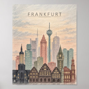 Grafik-Wald-Galerie-Dekoration Poster