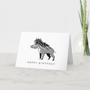 Grafik - Warty PIG - Warthog - Wildlife - Karte