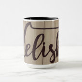 Grafik Word Art DELISH Rustic Brown Tasse (Zentrum)
