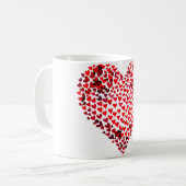 Grafik zum 3D-Herz-Valentinstag Kaffeetasse (Vorderseite Links)