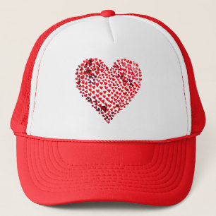Grafik zum 3D-Herz-Valentinstag Truckerkappe
