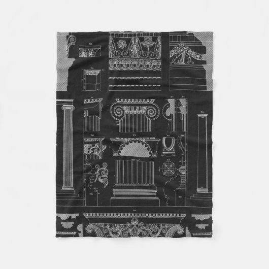 Grafikarchitektur IV Fleecedecke (Vorderseite)