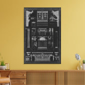 Grafikarchitektur IV Leinwanddruck (Insitu (Wohnzimmer))