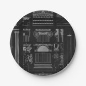 Grafikarchitektur IV Pappteller (Vorderseite)