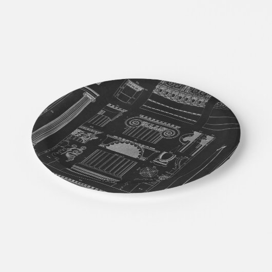 Grafikarchitektur IV Pappteller (Schrägansicht)