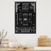 Grafikarchitektur IV Poster (Küche)