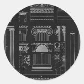 Grafikarchitektur IV Runder Aufkleber (Vorderseite)