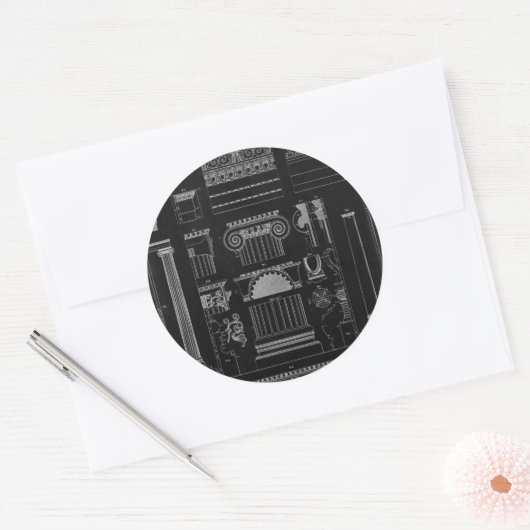 Grafikarchitektur IV Runder Aufkleber (Umschlag)