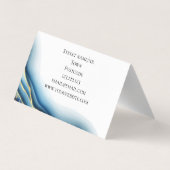 Grafikdesign Aquamarine Goldfarben, benutzerdefini Visitenkarten (Rückseite)