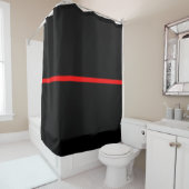 Grafikdesign auf Symbolischer Thin Red Line Duschvorhang (Beispiel)