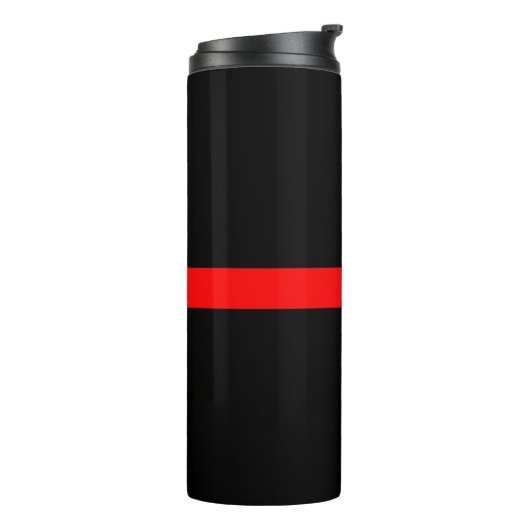 Grafikdesign auf Symbolischer Thin Red Line Thermosbecher (Nach links gedreht)