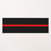 Grafikdesign auf Symbolischer Thin Red Line Yogamatte (Vorderseite (Horizontal))