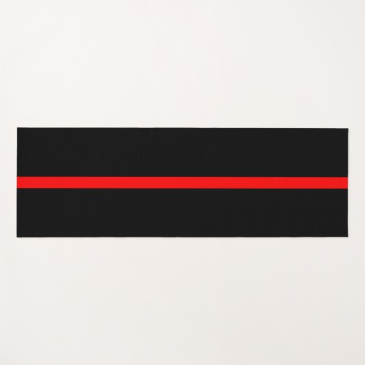 Grafikdesign auf Symbolischer Thin Red Line Yogamatte (Vorderseite (Horizontal))
