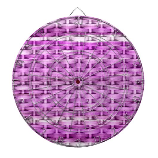 Grafikdesign aus rosa Korbweide Dartscheibe (vorne)