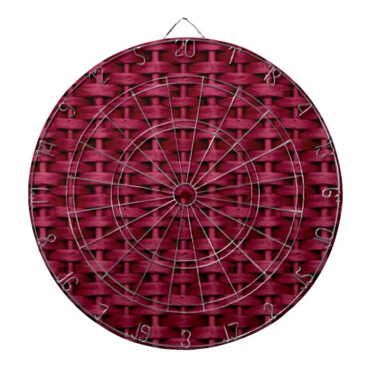 Grafikdesign aus roter Weide Dartscheibe (vorne)