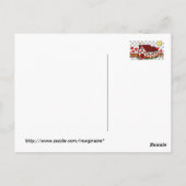 Grafikdesign: Blume von musikalischen Noten - Postkarte (Rückseite)